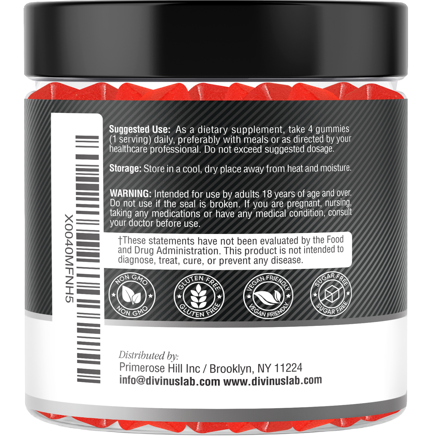 Creatine Monohydrate Gummies – Strawberry Flavor, 120 Count, 5g per Serving, Vegan