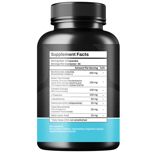 Liposomal Capsules with Resveratrol, CoQ10, Green Tea, Turmeric & More – 300mg