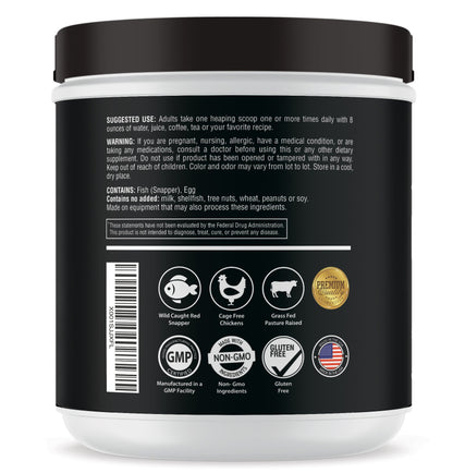 5 Types Multi Collagen Peptides Protein Powder Type I, II, III, V & X Premium Blend of Grass-Fed Beef, Chicken, Wild Fish & Eggshell