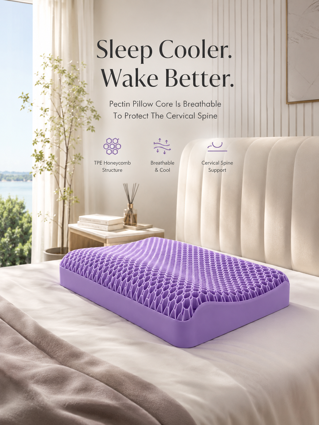 DLab TPE Honeycomb Cervical Pillow