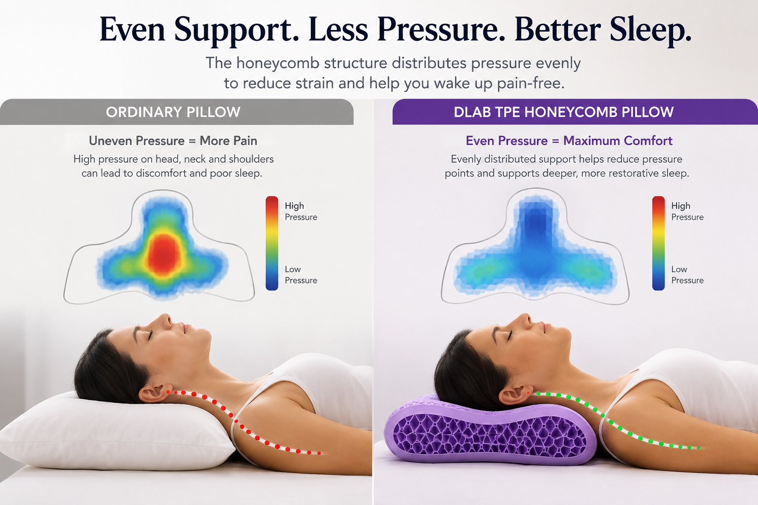 DLab TPE Honeycomb Cervical Pillow