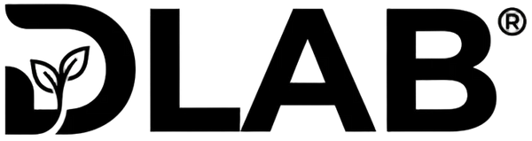 DLAB logo with a leaf symbol on a white background